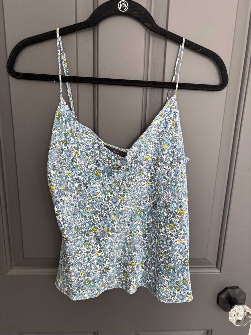 J. Crew Blue Floral Spaghetti Strap Camisole